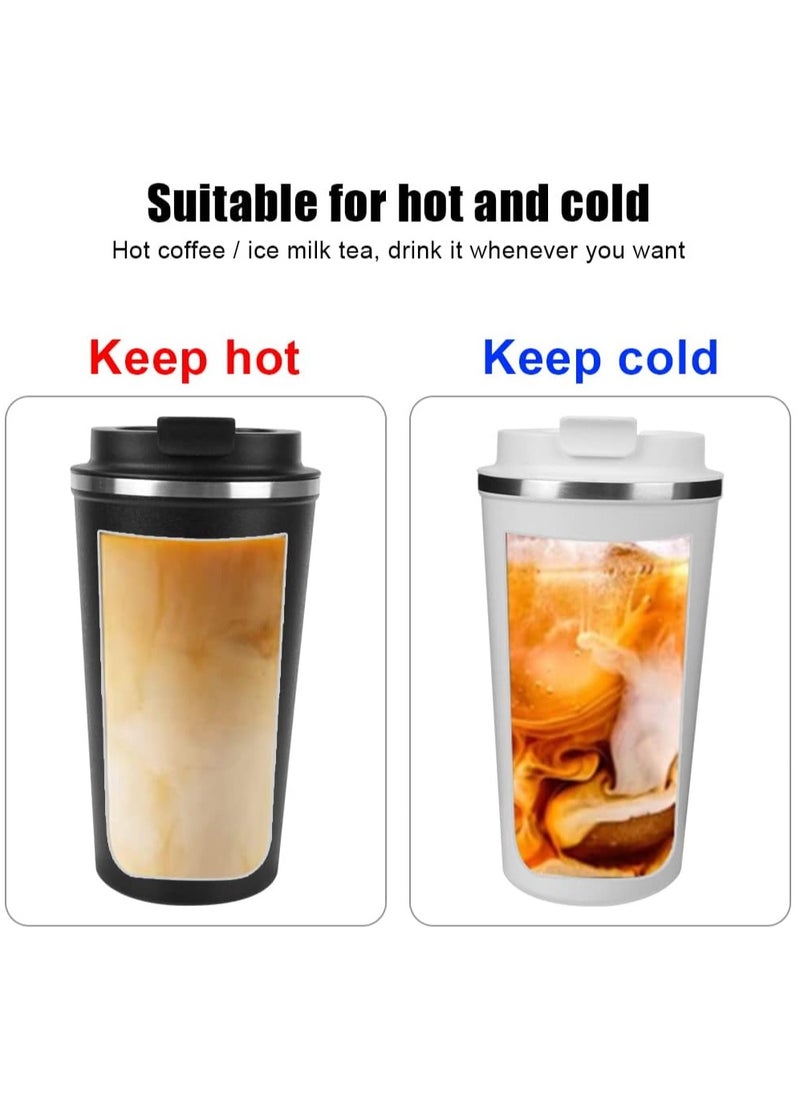 500ml Stainless Steel Vacuum Coffee Mug - Insulated  Travel Cup for Hot & Cold Drinks, Reusable Home Office Accessories bottle (Eco-Friendly Green)