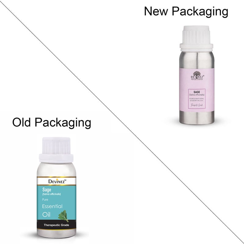 Devinez Sage Essential Oil, 100% Pure, Natural & Undiluted, 100ml in Anodized Aluminum Bottle - Image 2