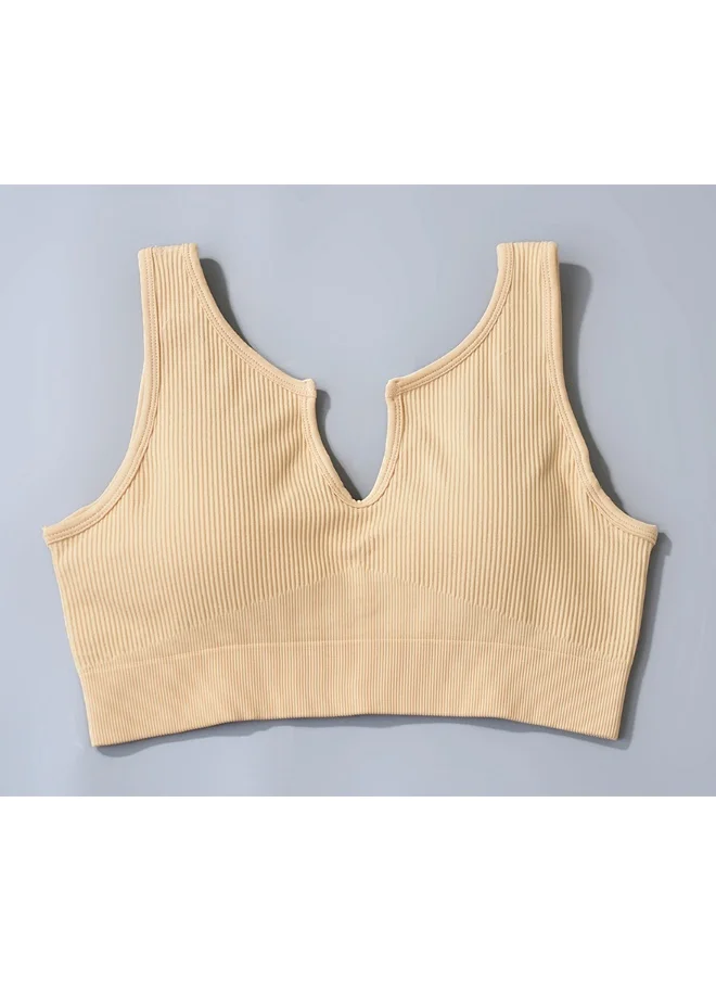 كون.يوغا KAWN YOGA Womens U Back Sports Bra - Padded Low Impact Workout Yoga Bra with Removable Built in Bra