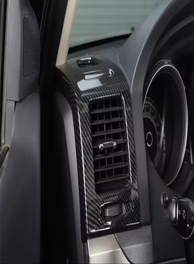 Carbon Fibre AC Vents Interior Trim Cover Panel Set compatible with Mitsubishi Pajero, AC Vents Carbon Fiber Trim for Pajero 2008-2023 Models, Set of 4pc - Image 3