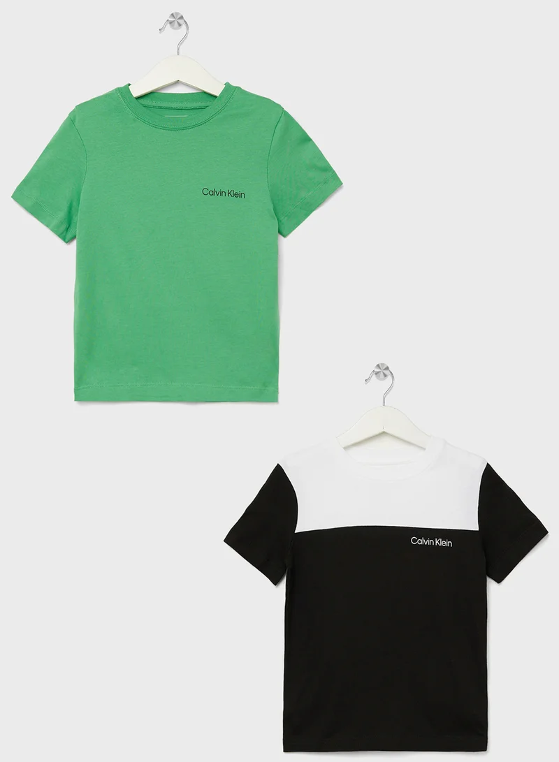 Calvin Klein Jeans Kids 2 Pack Color Block T-Shirt