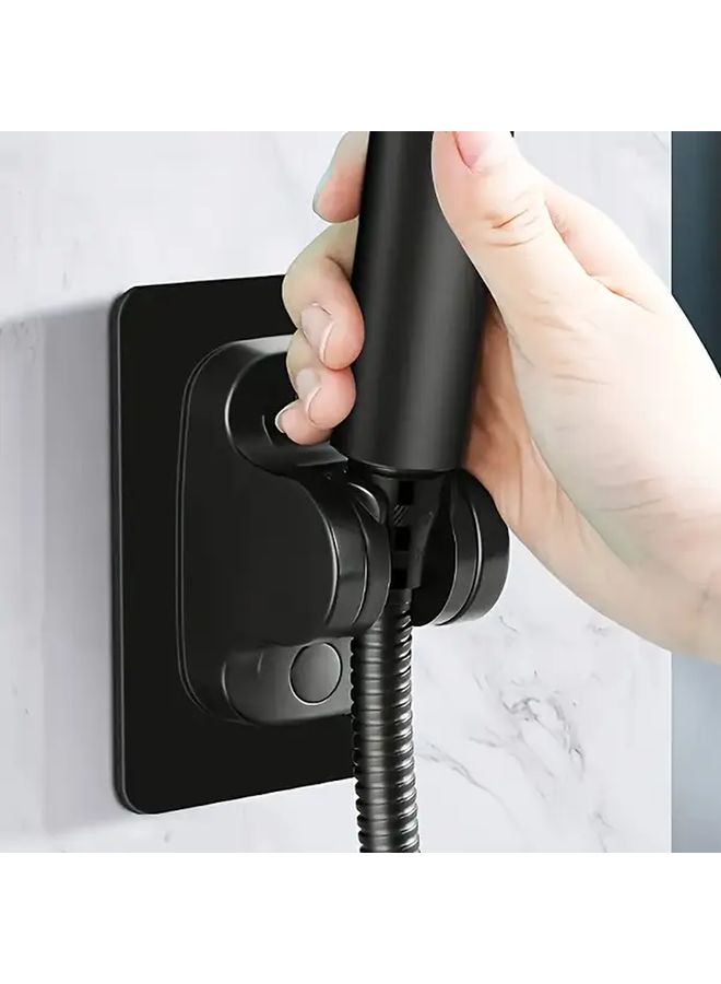 Adjustable No Drill Shower Head Holder Wall Mounted Waterproof Gray - Image 4