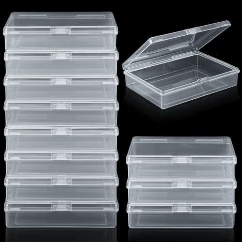 FVIEXE 24PCS Playing Card Case 38 x 27 x 08 Inch Plastic Playing Card Box Clear Card Game Storage Organizer Empty Standard Size Card Deck Cases NO Cards - Image 1