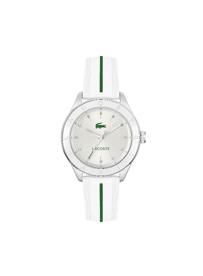 Lacoste Billie Women's Quartz Watch with White Dial and White Silicone Strap - 2001459 - Image 2