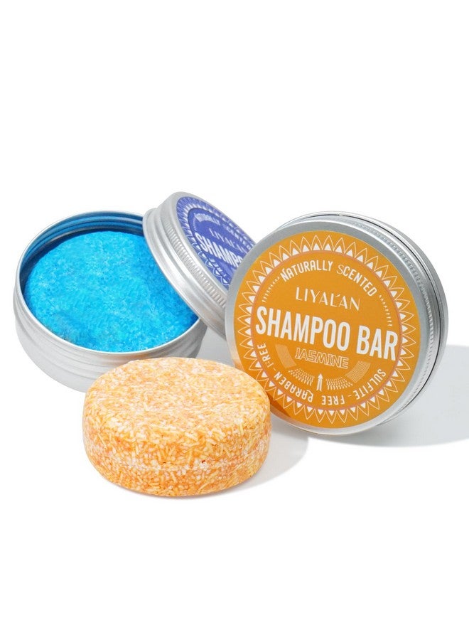 ليالان شامبو بار للشعر صابون صلب (عبوتان) شامبو بار روزماري والياسمين، شامبو تنظيف عميق للشعر الناعم والدهني - Image 1