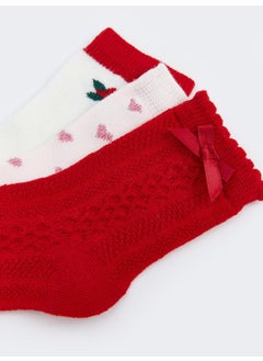 LC WAIKIKI Baby Patterned Baby Girl Socks 3-Pack  - Image 3