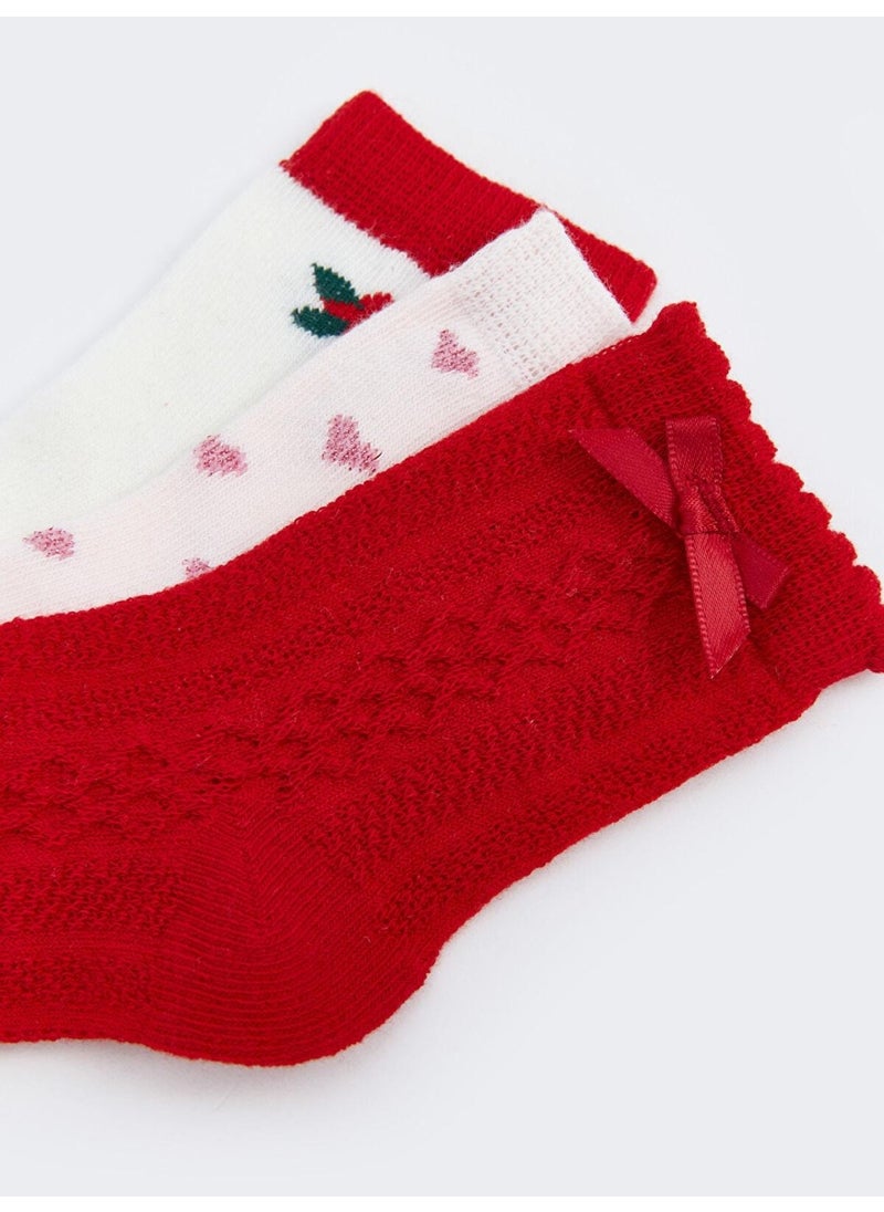 LC WAIKIKI Baby Patterned Baby Girl Socks 3-Pack  - Image 3