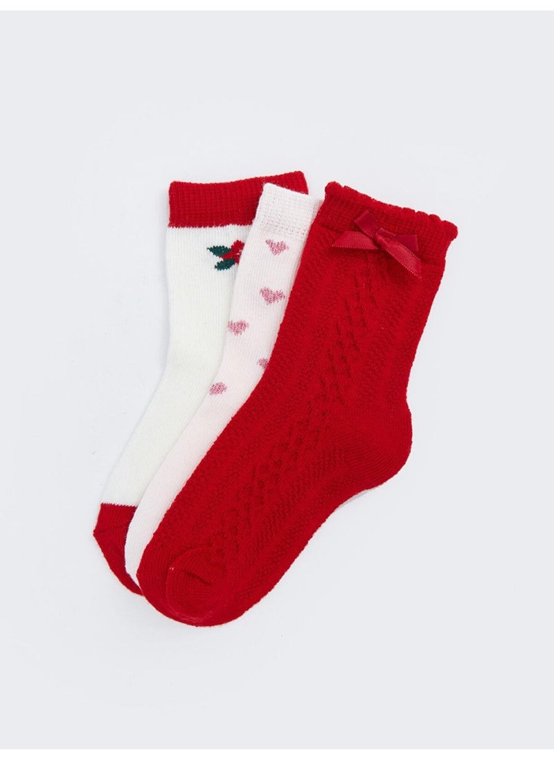 LC WAIKIKI Baby Patterned Baby Girl Socks 3-Pack  - Image 2