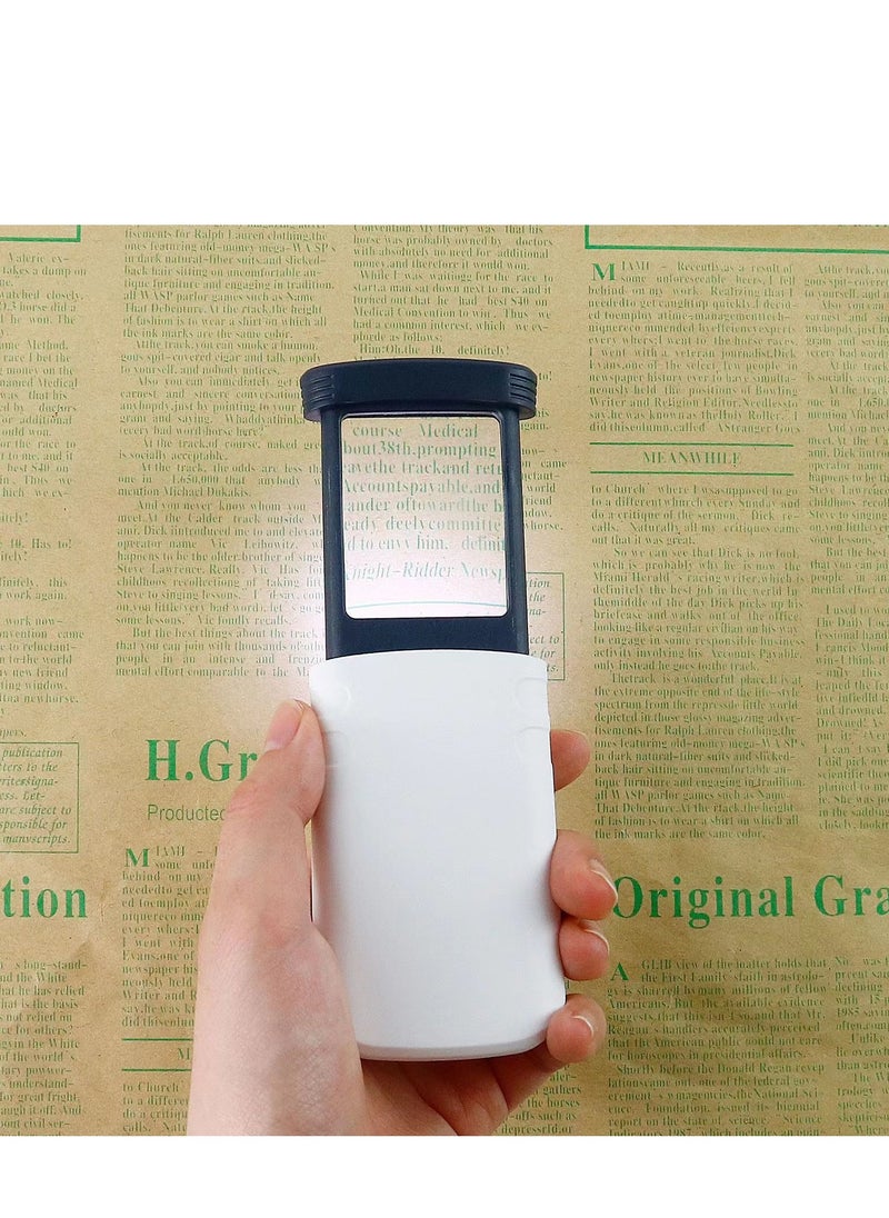 Generic 1pc Pull-out protective cover magnifier， LED Lighted Slide-Out Aspheric Magnifier with Protective Sleeve , 4X（ white）  - Image 1