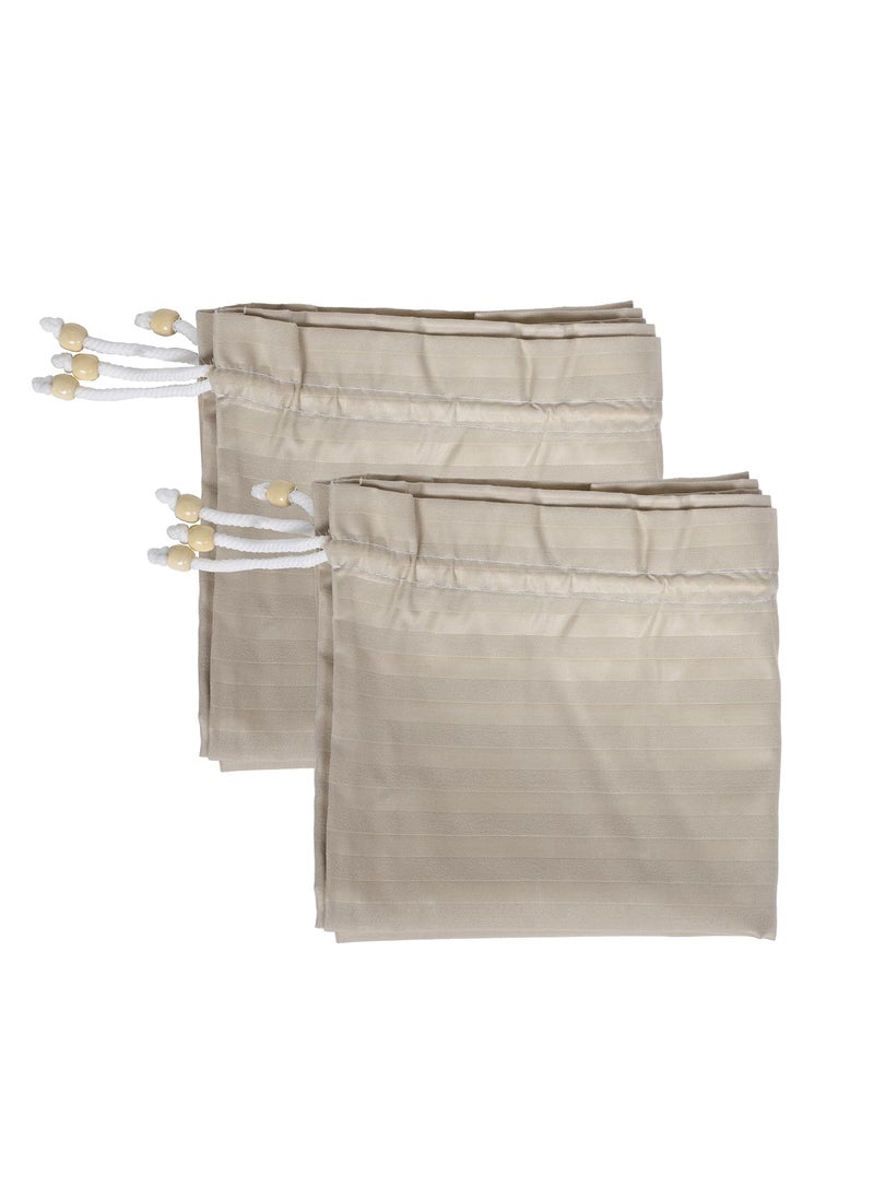 Kuber Industries Kuber Industries Bolster Covers Soft Cotton Bolster Cover Set Diwan Round Bolster Striped Pattern Masand Cover 16x32 Inch Pack of 6 Cream  - Image 5