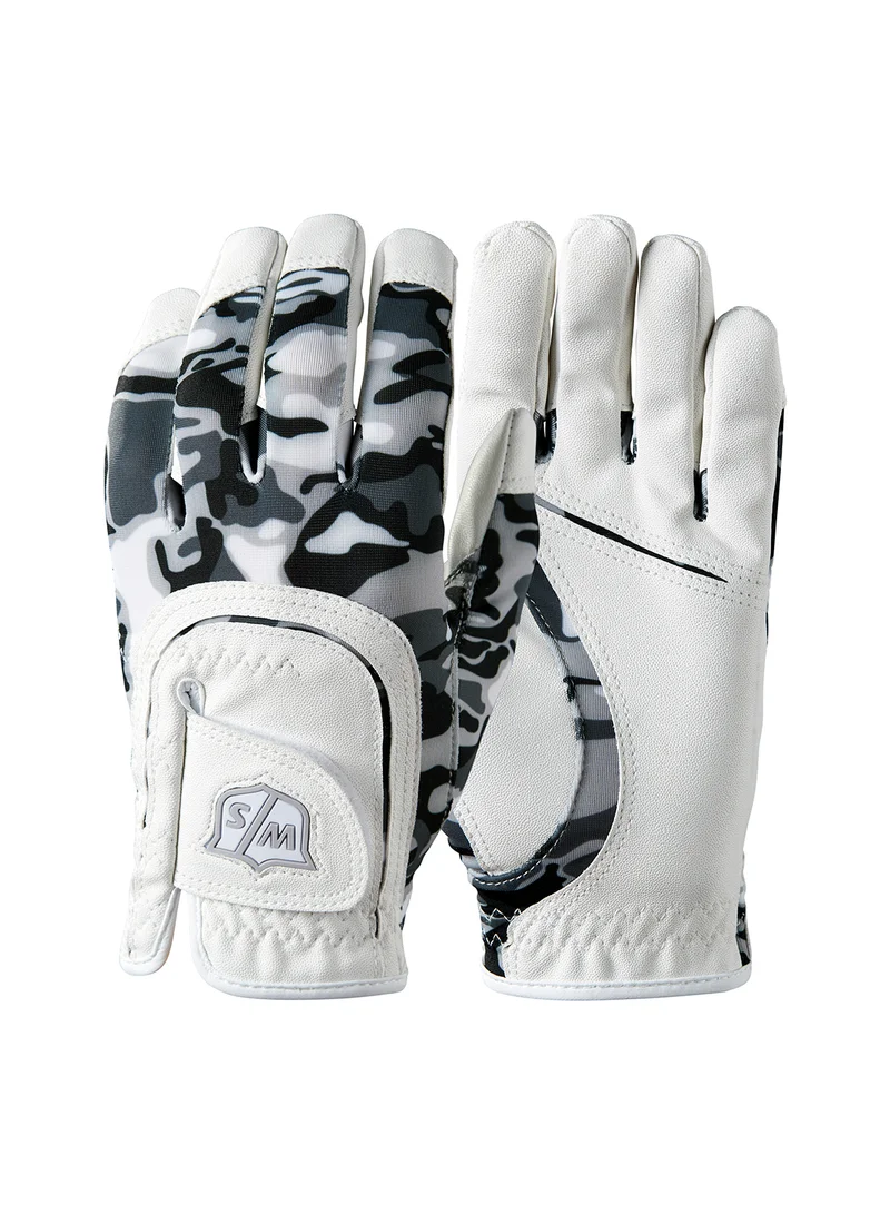 Wilson Feel Plus Kids' White/ Black Golf Glove, Left Hand