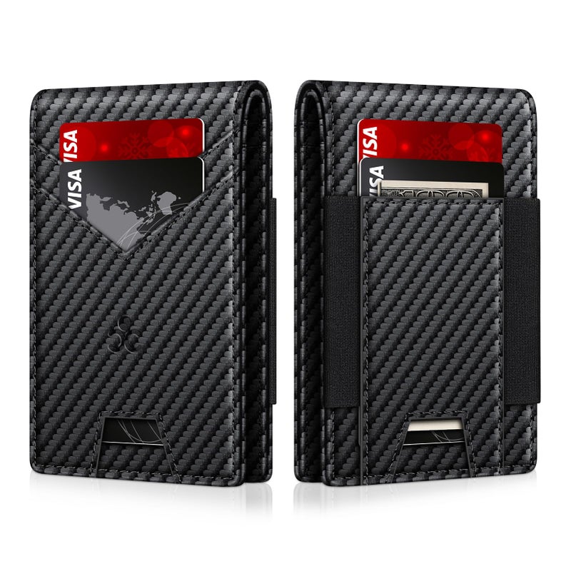 SEMORID Wallet for Men Slim Leather Wallets for 13-17 Cards, RFID Blocking Thin Card Holder Wallet with ID Window & Large Capacity Cash Slot, Minimalist Bifold Small Wallet for Front Pocket, Gift for Men - Image 2