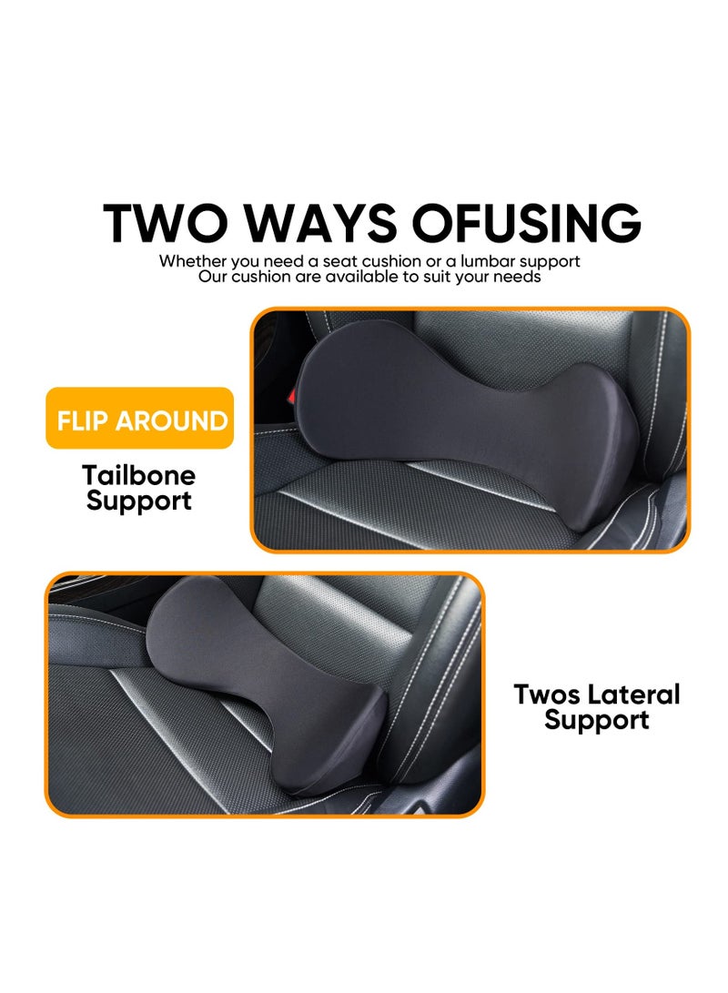 Excefore Car Seat Cushion, Memory Foam Lumbar Support Pillow,Tailbone Support Cushions, Fill The Space Between The Seat and The Back Pad, Road Trip Essentials for Drivers,Car seat,Office,Chair  - Image 4