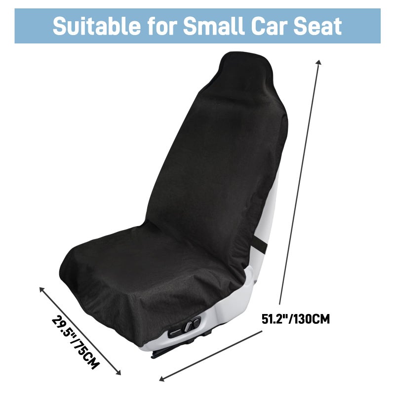 DMS PROTECTOR Waterproof Car Seat Cover Towel, Universal Fit Seat Protector for Cars and Small SUVs Anti-Slip Front Seat Protectors for Gym, Pets & Travel, Black, Machine Washable - Image 5