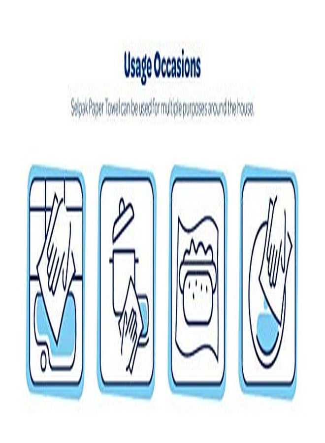 سيلباك مناشف مطبخ سيلباك ديلوكس غنية بالخيزران، 3 طبقات، 8 لفات/عبوة - Image 5