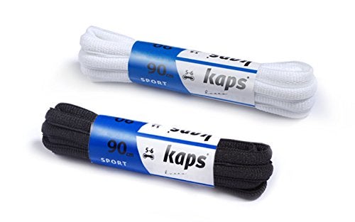Kaps Oval shoe laces for sports shoes sneakers (90 cm - 36 inch / 91 - black) - Image 3
