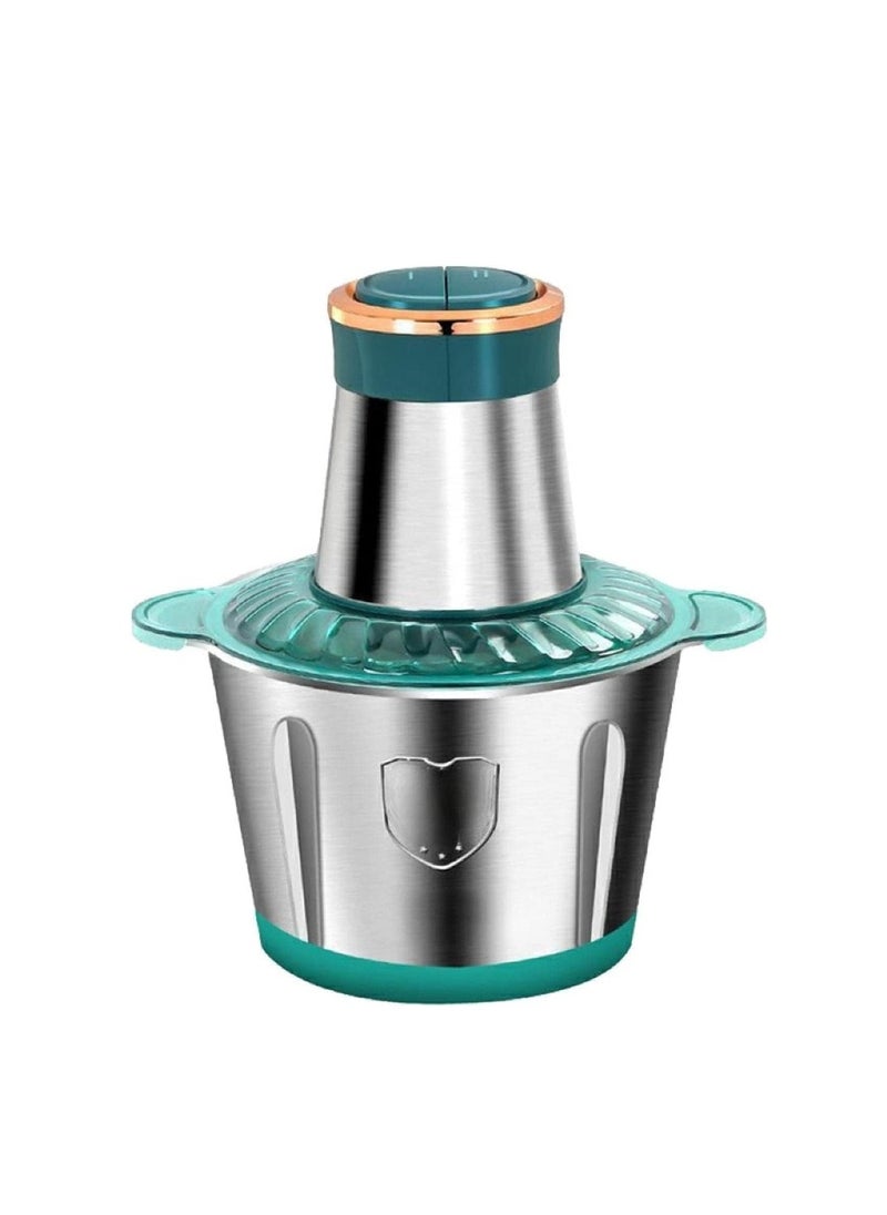 Dessini Regina Electric Meat Chopper and Grinder, Clear Food Processor for Vegetable and Fruits 2L 