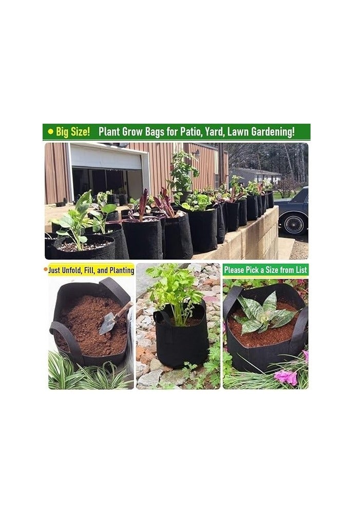 Generic 3-Pack 30 Gallon Thickened Plant Grow Bags Big (24x16 inch) Reusable Fabric Plant Pots for Tomato,Potato Planter,Flower Pot,Herbs Veggies Plant Bags,Barrel Planter,Yard Waste Bags,Leaf Bags w/Gloves  - Image 4