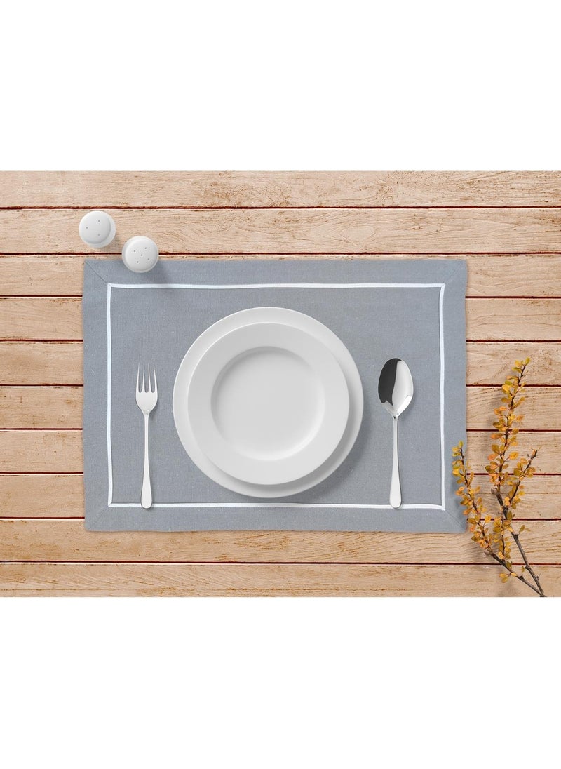 Ödel Home Odel Home Buldan Fabric Piping Placemat - Set of 4  - Image 1