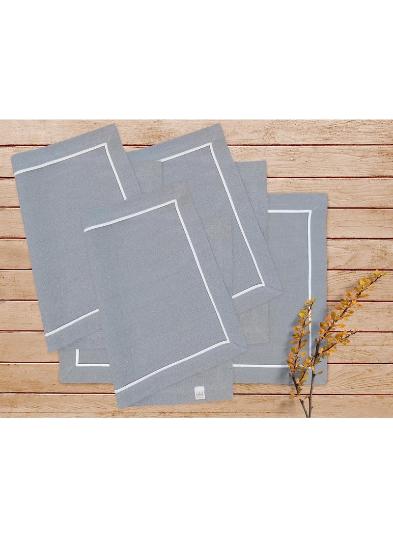 Ödel Home Odel Home Buldan Fabric Piping Placemat - Set of 4  - Image 3