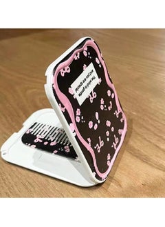 KHAJUL 2-Piece Portable Makeup Mirror, Luxury Pocket Mirror for Women, Girls  - Image 3