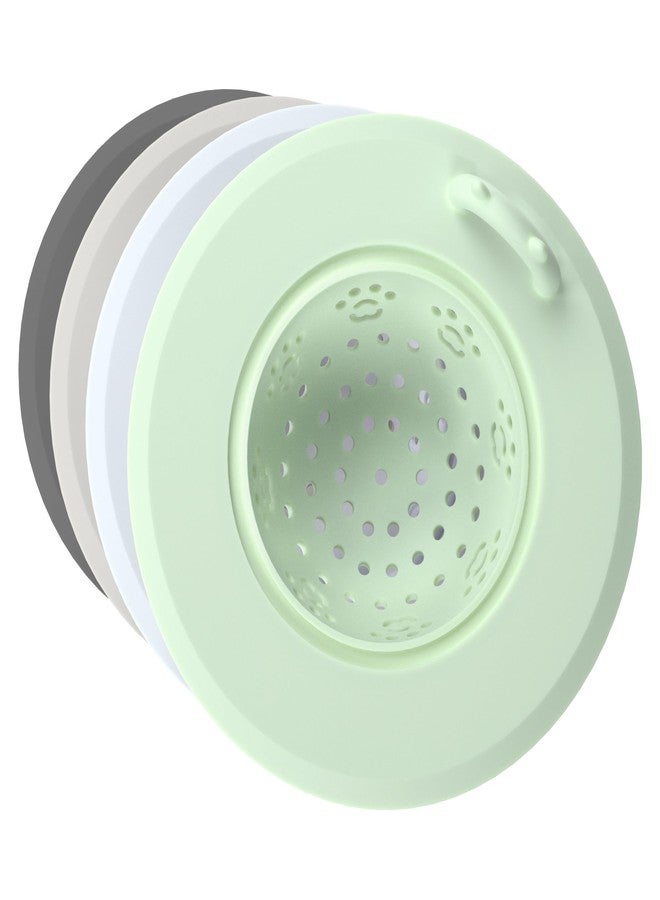 Li & Zhao Li&Zhao Kitchen Sink Drain Strainer - 4 PCS Silicone Sink Strainer Drain Stopper Plug 4.6˝ Diameter Rim Catcher Kitchen Filter Basket (4 Colors) - Image 1