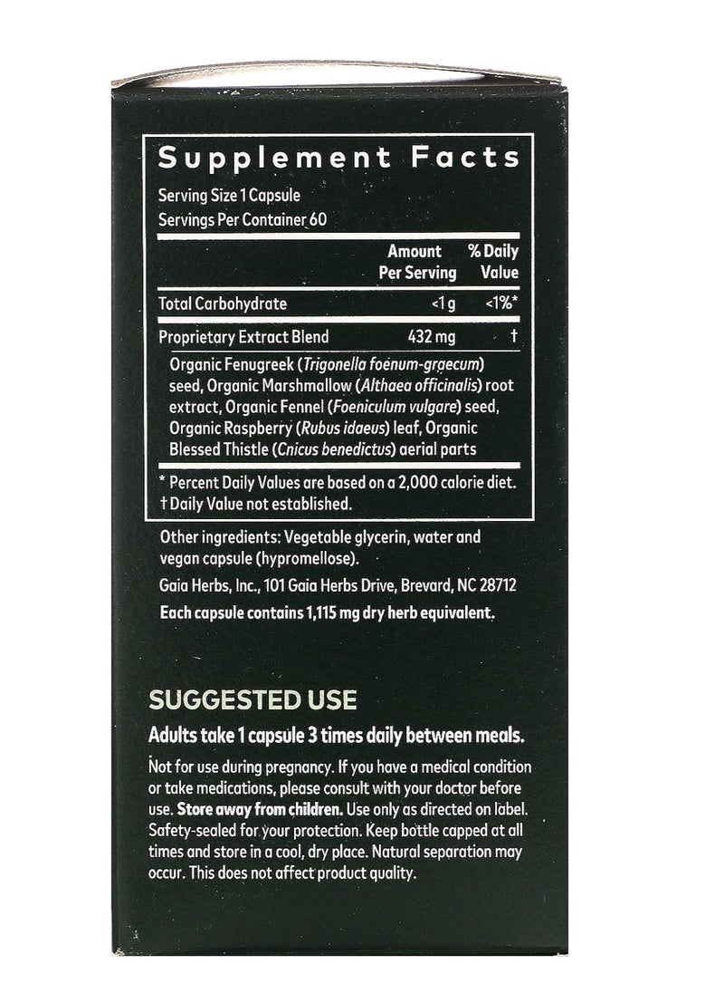 Gaia Herbs Lactation Support Phyto, 60 Veggie Capsules  - Image 3