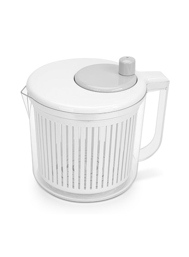 Fissman Salad Spinner Dryer 21cm/2.5L Plastic Rotary Vegetable Washer with Bowl - Image 3