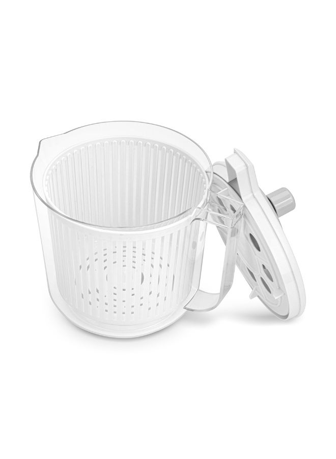 Fissman Salad Spinner Dryer 21cm/2.5L Plastic Rotary Vegetable Washer with Bowl - Image 5