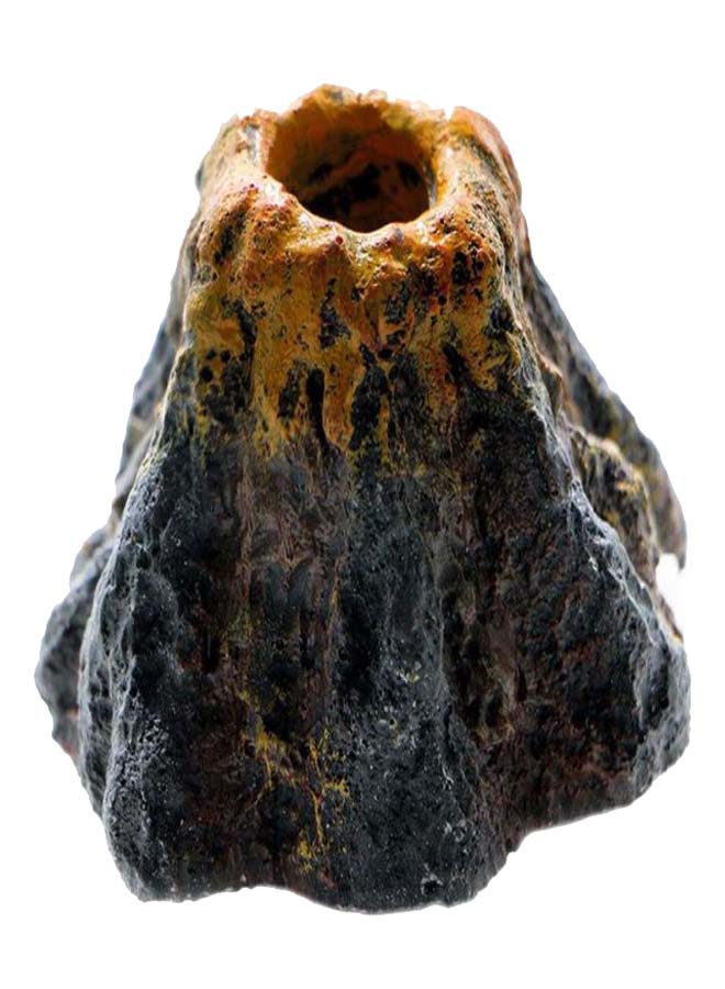 NIBEMINENT Volcano Shape Aquarium Décor Ornament Black/Brown 6.50 x 5cm - Image 1