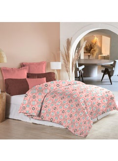 Trident Trident Queen Bedsheet, 120 Thread Count 100% Cotton 3-Piece (1 Bedsheet and 2 Pillowcovers) Super Soft, Moments Collection-Iceland Orange  - Image 1