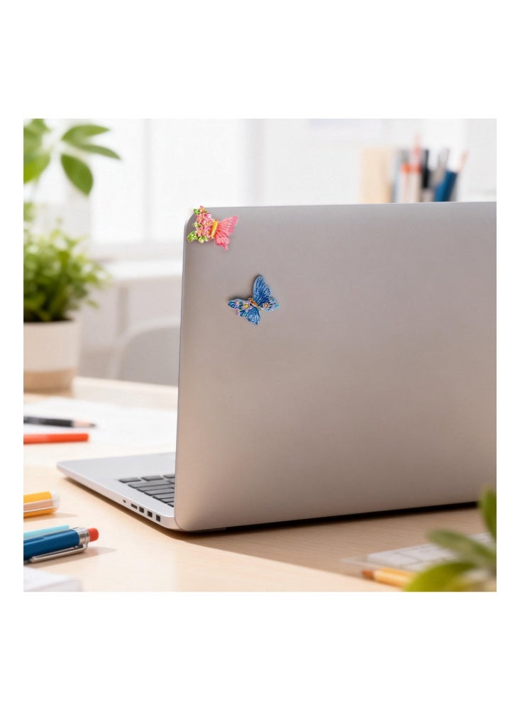 BUTTERFLY Flower Butterfly Fridge Magnet Set, for Fridge Decorative Butterfly Magnets Fridge Adhesive for Metal Surfaces Office Magnets Butterfly Decorations Creative Fridge Sagnet（6 style, 6colour） - Image 3