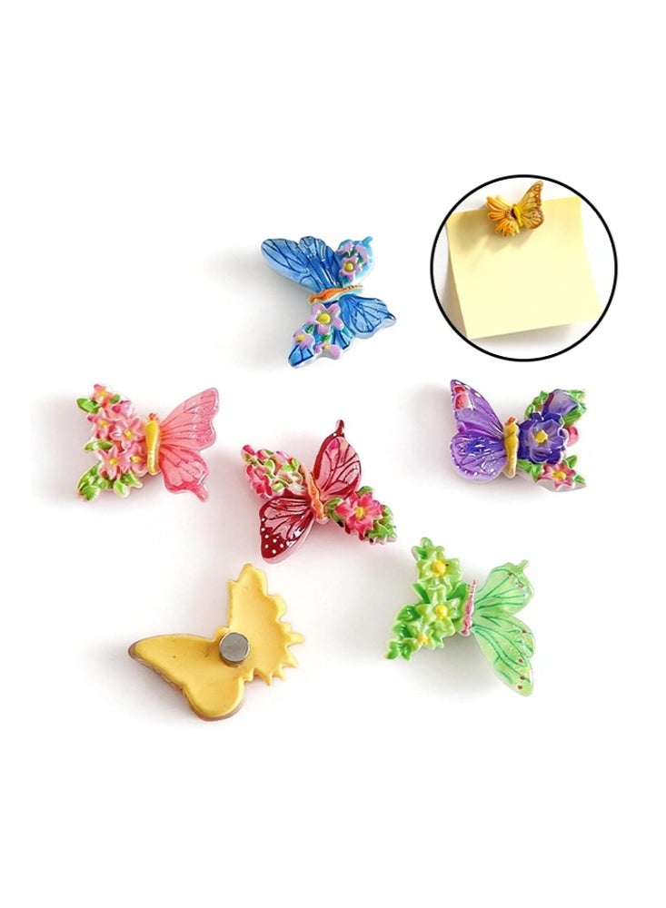 BUTTERFLY Flower Butterfly Fridge Magnet Set, for Fridge Decorative Butterfly Magnets Fridge Adhesive for Metal Surfaces Office Magnets Butterfly Decorations Creative Fridge Sagnet（6 style, 6colour） - Image 1