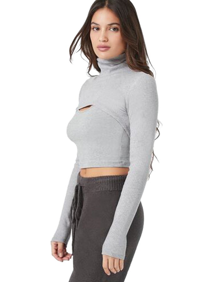 FOREVER 21 Super Cropped Turtleneck Sweater  - Image 3