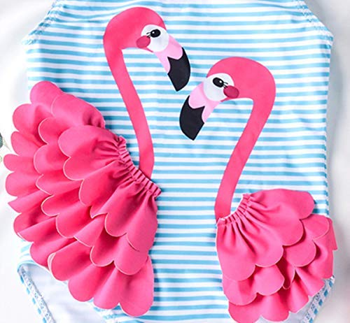 Kimjun Baby Girl One Piece Swimsuit Swimwear Toddler Kid Flamingo Bikini Bathing Suit Sunsuit Rash Guard L - Image 3