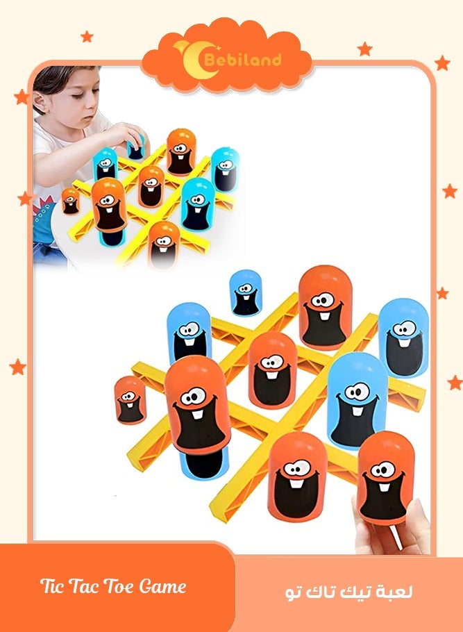Gobble Board Game, Tic Tac Toe Game, Children's Educational Puzzle Game Toys, Classic 3D Board Game for Parent-Child Early Education Family Interaction - Image 1
