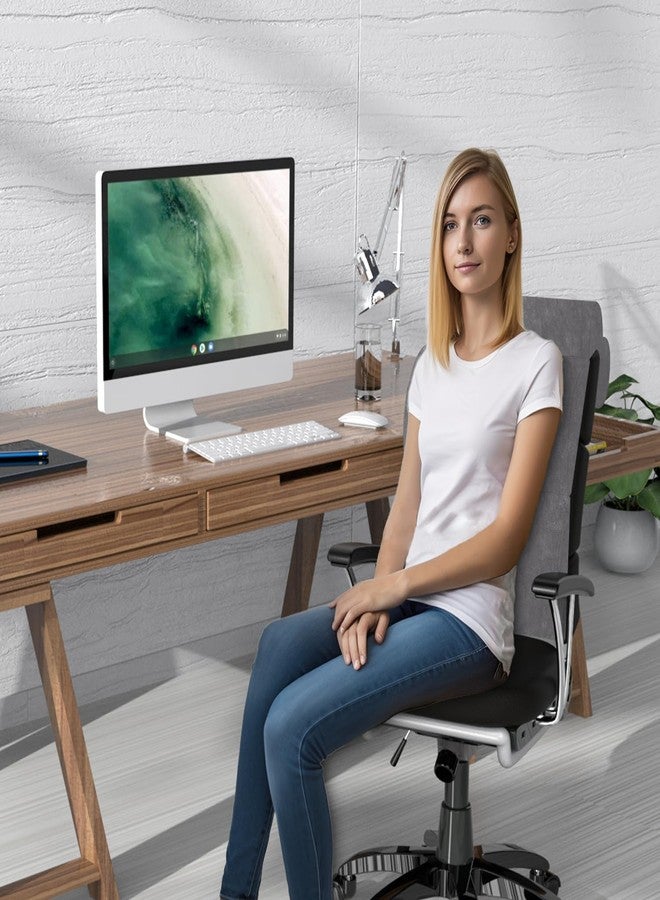 GIVANLEE High Back Pillow with Neck Support for Office Chair,Lumbar Support Pillow for Tall Back Chair,Computer/Desk Chair,Patented 2+2 Semi-circular Soft Back Cushion for Back Pain Relief for Resting,Working - Image 5