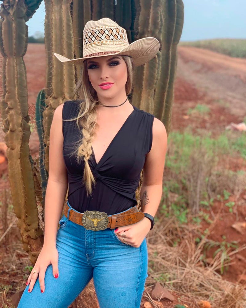 UTOWO Western PU-Leather Cowboy Cowgirl Buckle Belt for Men Women Jeans - Engraved Floral Golden Longhorn Bull Texas Buckle Belt - Image 2