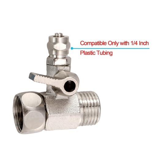 JIUWU Feed Water Adapter- 1/2 inch Compression and 1/4 inch O.D Compression Angle Stop Valve Adapter for RO Reverse Osmosis Water Filters, Faucets, Coffee makers, Ice makers, Shower Fixtures - Image 2