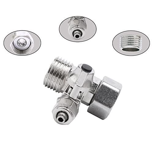 JIUWU Feed Water Adapter- 1/2 inch Compression and 1/4 inch O.D Compression Angle Stop Valve Adapter for RO Reverse Osmosis Water Filters, Faucets, Coffee makers, Ice makers, Shower Fixtures - Image 5
