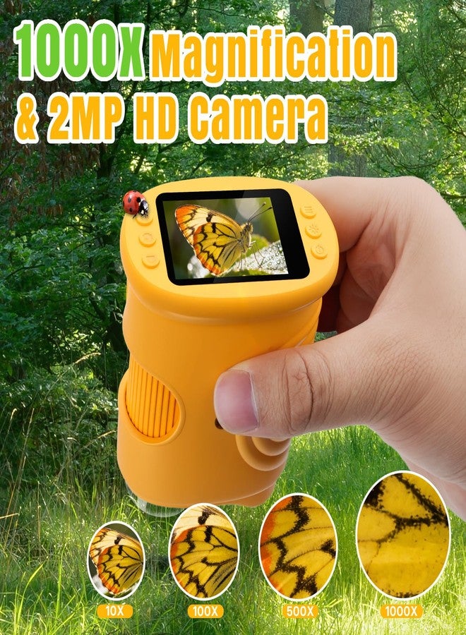مكبازل مجهر رقمي محمول باليد من ماكبازل بقوة تكبير 1000X للأطفال، مجهر جيب صغير قابل لإعادة الشحن بشاشة IPS مقاس 2.0 بوصة، ألعاب وهدايا عيد ميلاد للبنات والأولاد، هدية تعليمية علمية محمولة للأعمار من 4 إلى 12 عامًا - Image 3