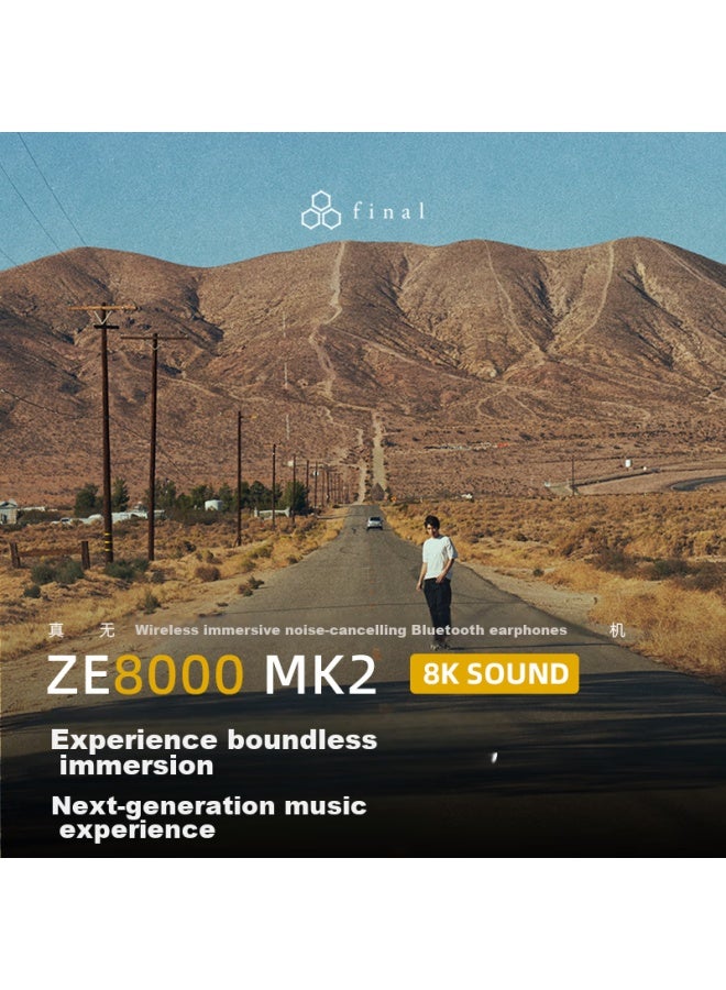 Final Fi-ze8dpltw, Newly Upgraded Flagship-grade True Wireless Active Noise-cancelling Bluetooth Headphones, Hifi Audiophile Sound Quality, Stable Connection, Ze8000 Mk2 Black - Image 1