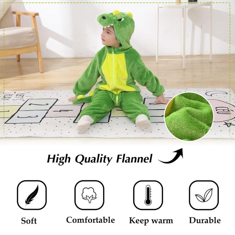 TONWHAR Kids' And Toddlers' Infant Tiger Dinosaur Animal Fancy Dress Costume Outfit Hooded Romper Jumpsuit - Image 4