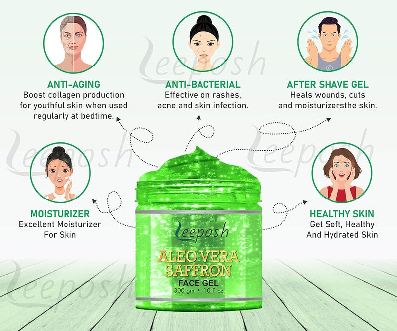 leeposh Aloe Vera Gel SkinHair health Multipurpose Face Gel 200ml - Image 5