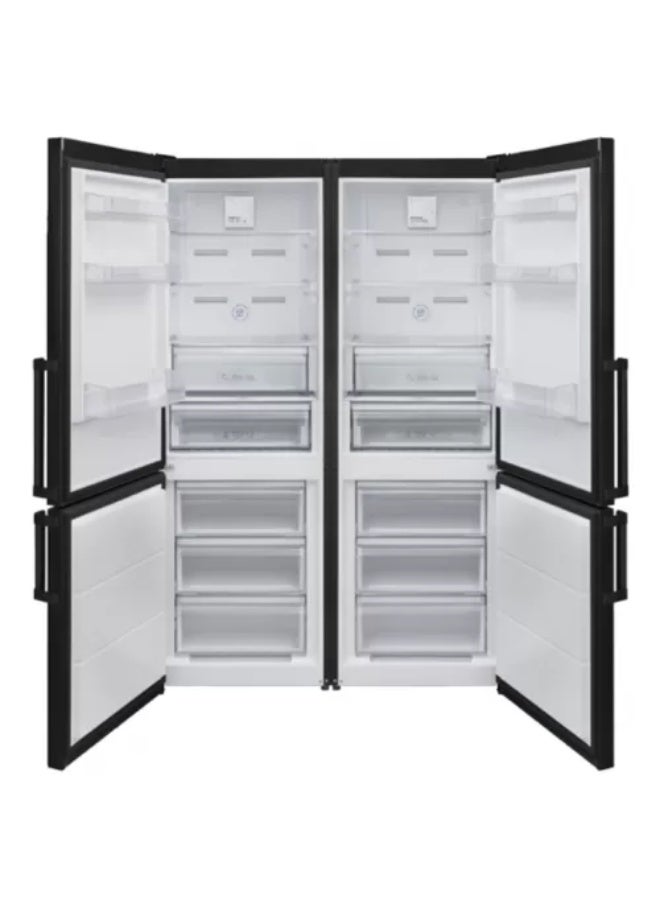 Ocean CNFR 410 TD XB A+ CNFL 410 TD XB A+ Right Side 6 Drawers Combi Twins Refrigerator, 682 Liters Capacity, Dark Inox - Image 2