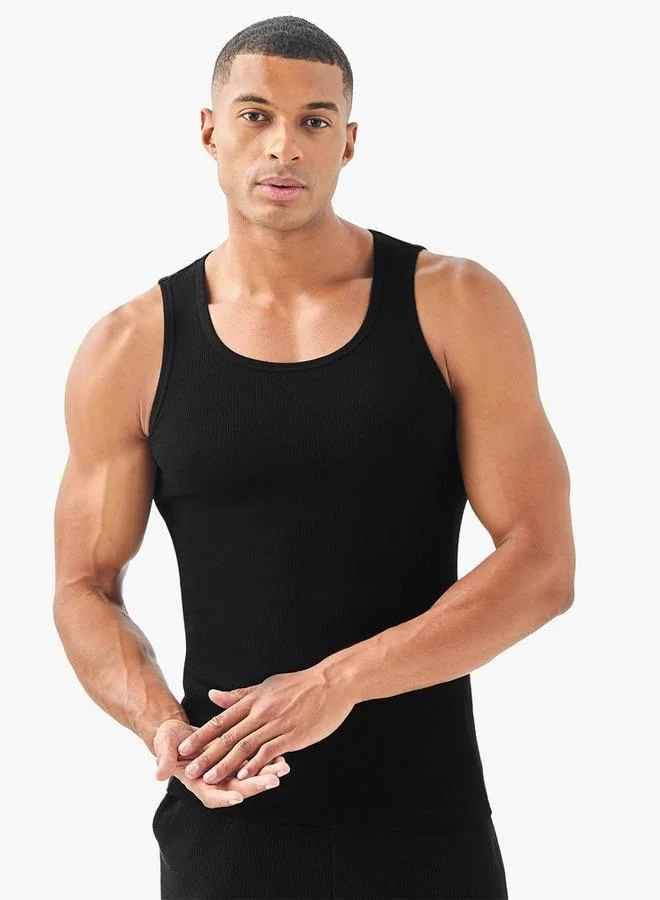 Men Ribbed Vest - Pack of 3