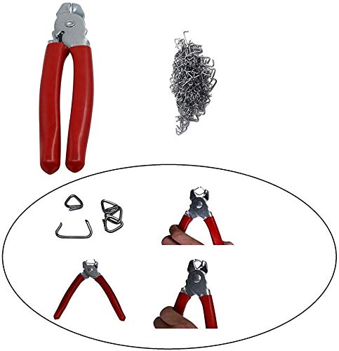 HARDK Hog Ring Pliers set Straight with 500PCS Galvanized Hog Rings - Perfect for Furniture Upholstery, Auto Upholstery, Plastic Meat & Sausage Casings - Image 4