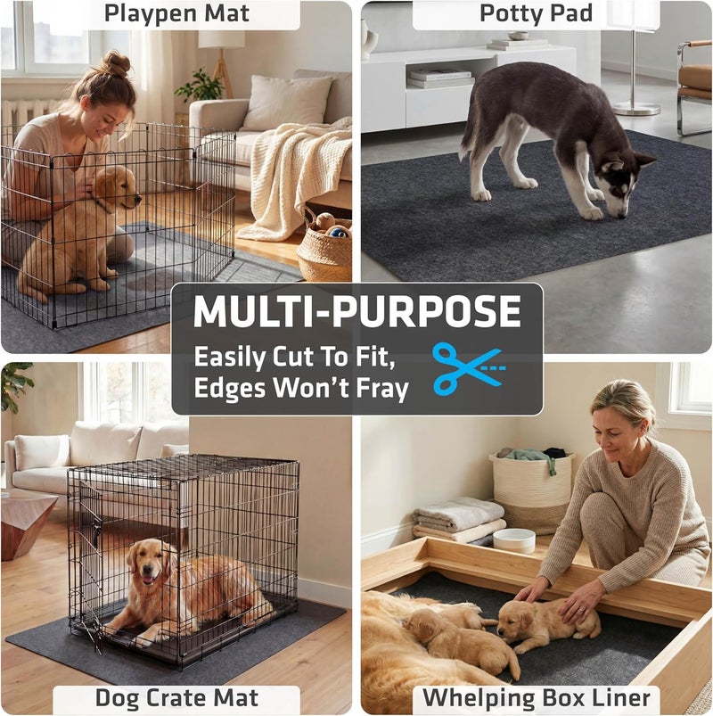 drymate Dog Playpen Mat, Absorbent, Waterproof, Non-Slip, Machine Washable, XL Size (60” x 74”), Reusable Puppy Pad for Training, Whelping, Housebreaking, Incontinence, and Crate/Kennel (USA Made) - Image 5