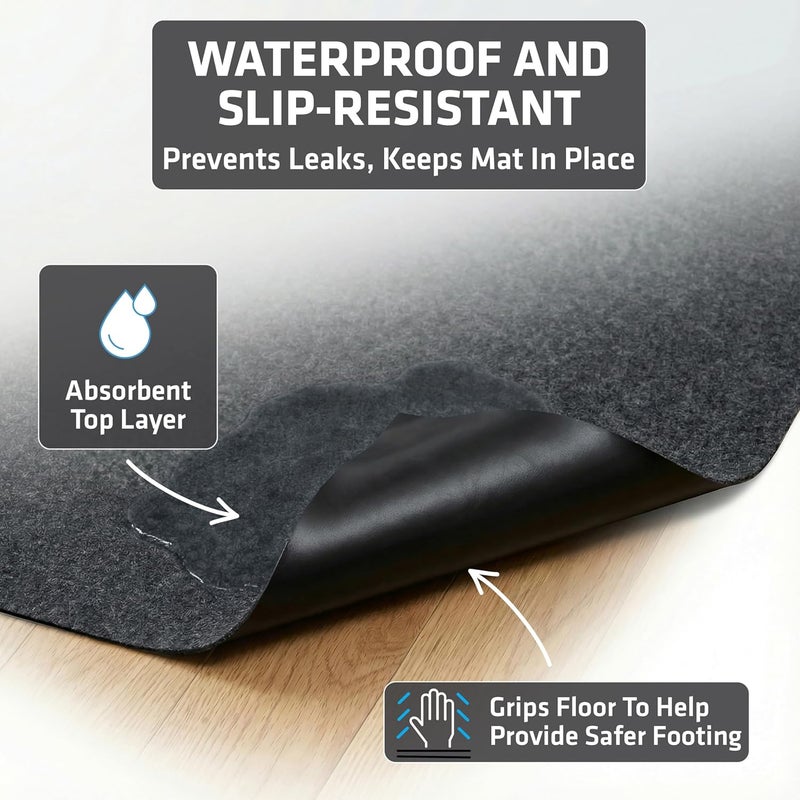 drymate Dog Playpen Mat, Absorbent, Waterproof, Non-Slip, Machine Washable, XL Size (60” x 74”), Reusable Puppy Pad for Training, Whelping, Housebreaking, Incontinence, and Crate/Kennel (USA Made) - Image 3