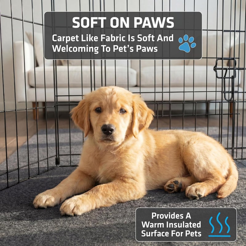 drymate Dog Playpen Mat, Absorbent, Waterproof, Non-Slip, Machine Washable, XL Size (60” x 74”), Reusable Puppy Pad for Training, Whelping, Housebreaking, Incontinence, and Crate/Kennel (USA Made) - Image 4